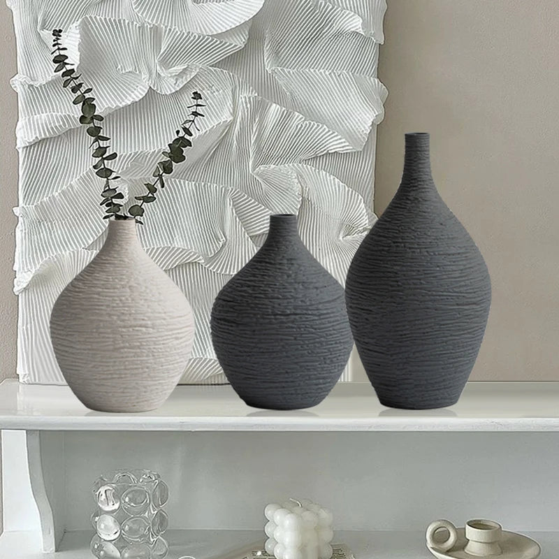 Vaso Cerâmico Simples para Decoração de Casa-0169-OutletMup-OutletMup