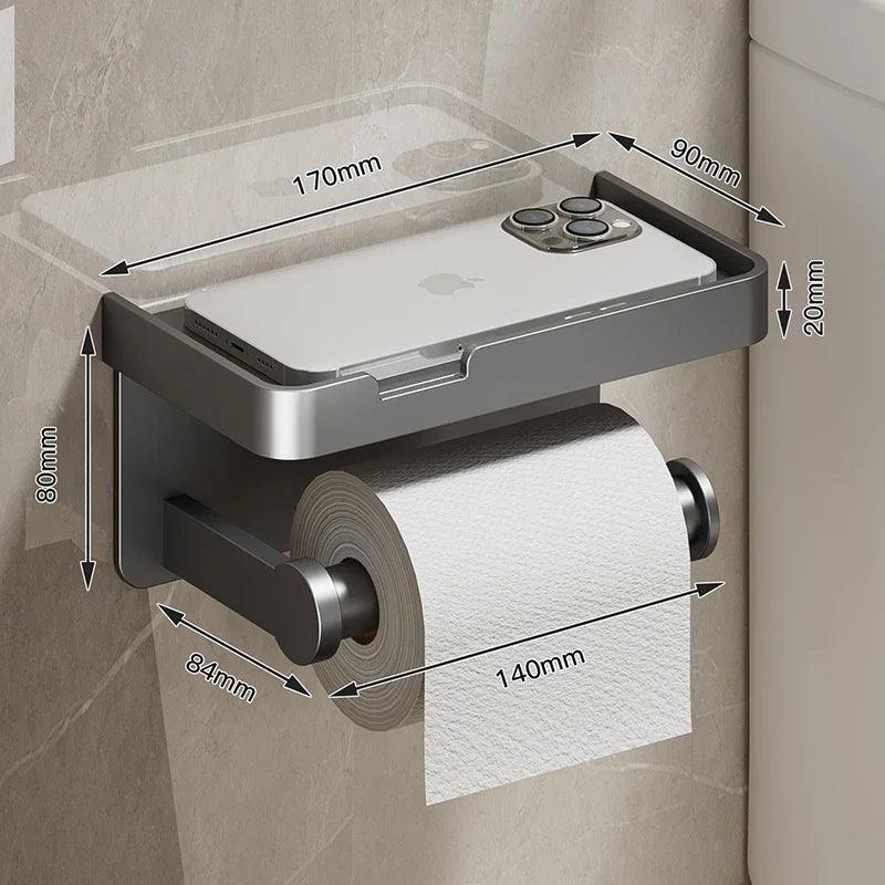 Suporte para Papel Higiênico em Liga de Alumínio Mup-0146-OutletMup-Slim Cinza-OutletMup