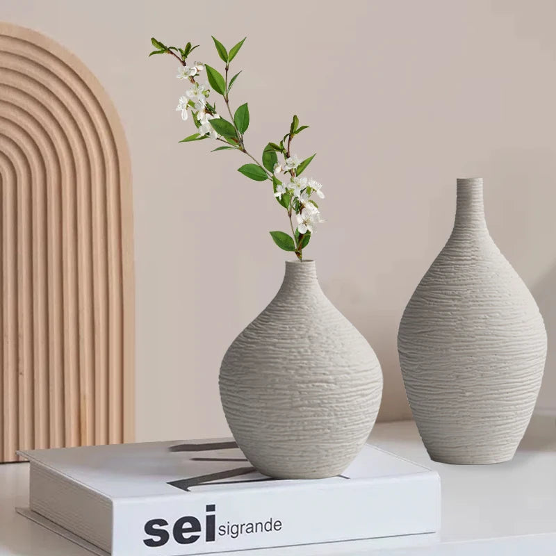 Vaso Cerâmico Simples para Decoração de Casa-0169-OutletMup-OutletMup