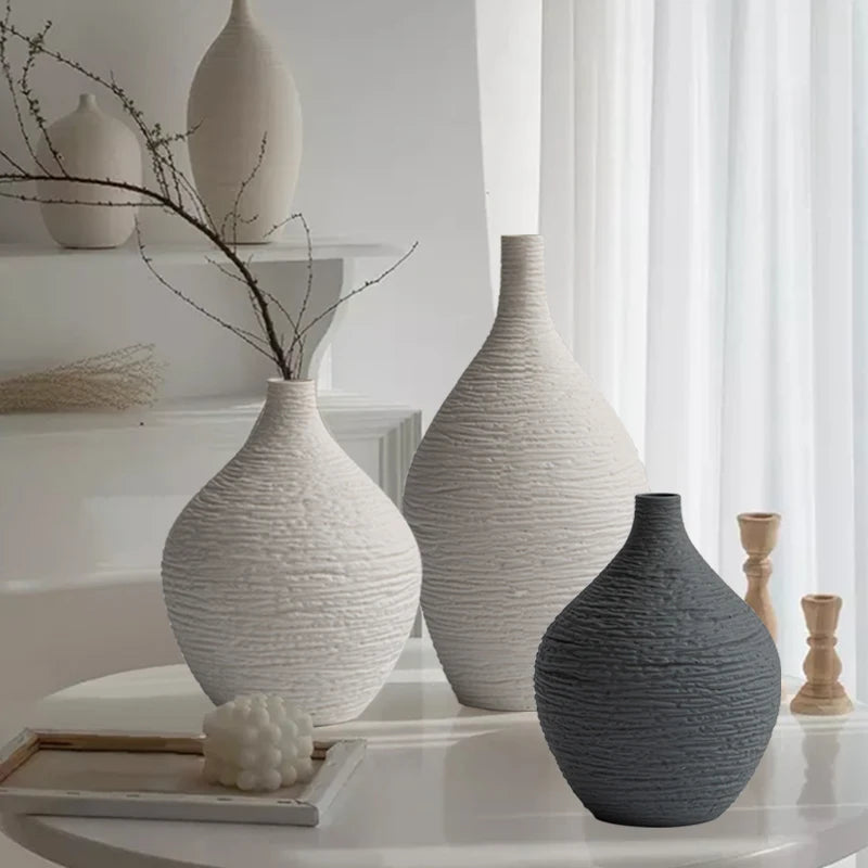 Vaso Cerâmico Simples para Decoração de Casa-0169-OutletMup-OutletMup