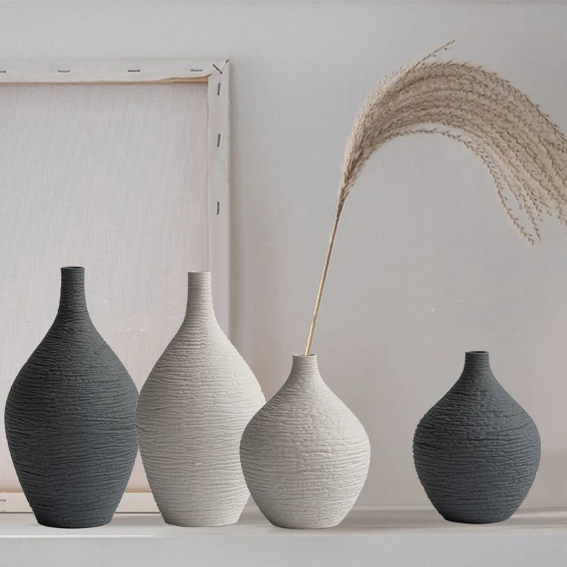 Vaso Cerâmico Simples para Decoração de Casa-0169-OutletMup-OutletMup