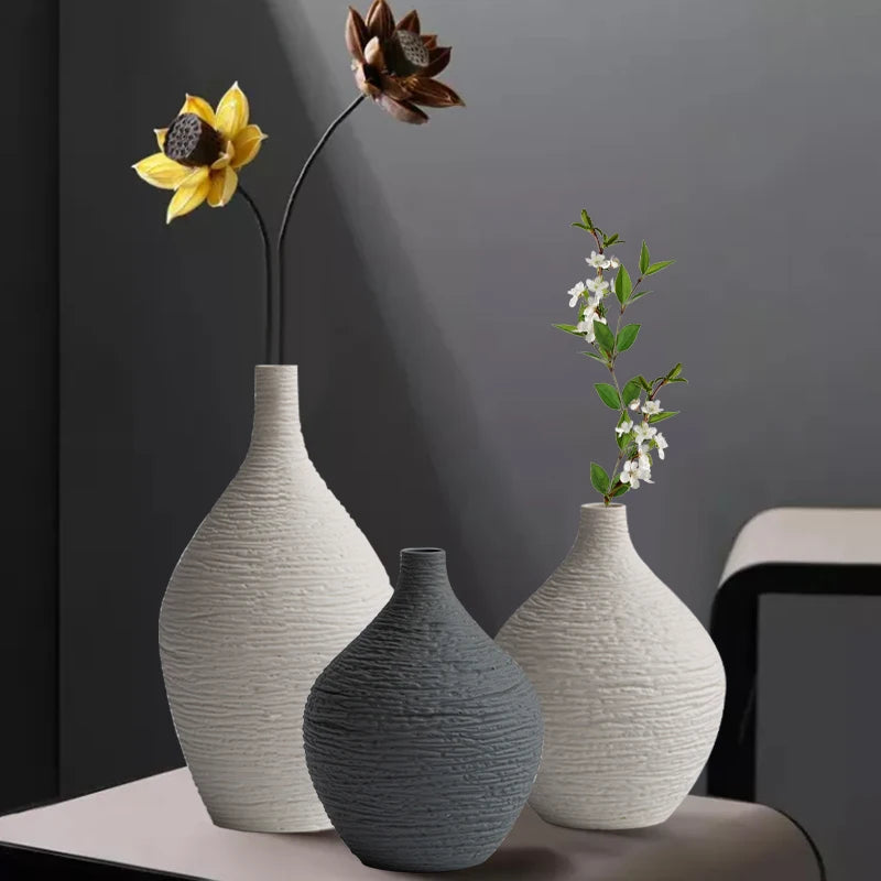 Vaso Cerâmico Simples para Decoração de Casa-0169-OutletMup-OutletMup